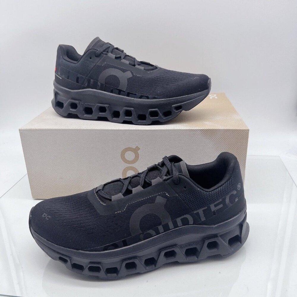 On Cloudmonster Cloudtec Running Shoe Sneaker Black/ Magnet Mens Size US 14 - Picture 1 of 12